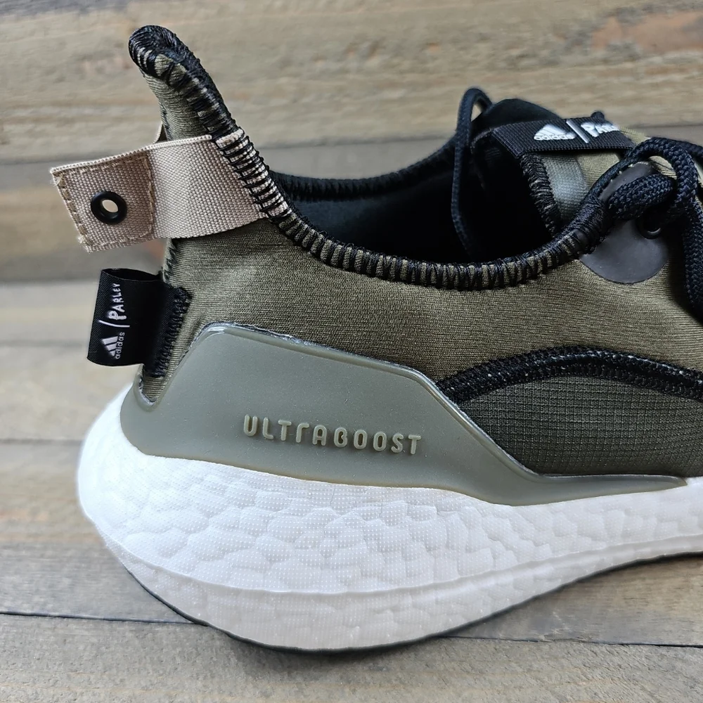 adidas Ultraboost 21 X Parley Men's Running Shoes Focus Olive Black - Picture 9 of 12